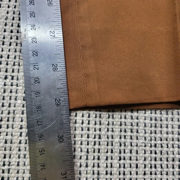 Zegna Pants Mens 36x31 Brown Premium Cotton Chino Straight Leg Casual Stretch - Picture 6 of 9